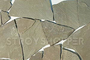 Дикий камень песчаник серо-зеленый толщ1,5см (1м2)